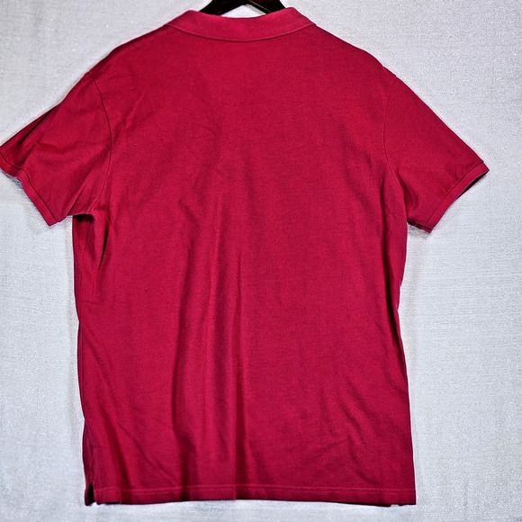 Lacoste Men's Slim Fit Vintage Polo Size 8 Short Sleeve Button Pink 100% Cotton - Picture 6 of 6